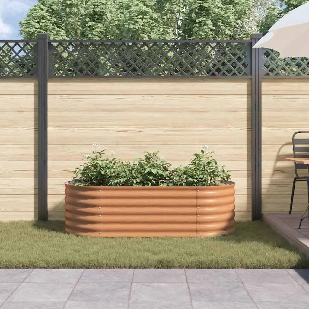 Raised Bed Garden Planter 160x80x44cm Steel Frame Outdoor Vegetables Flowers