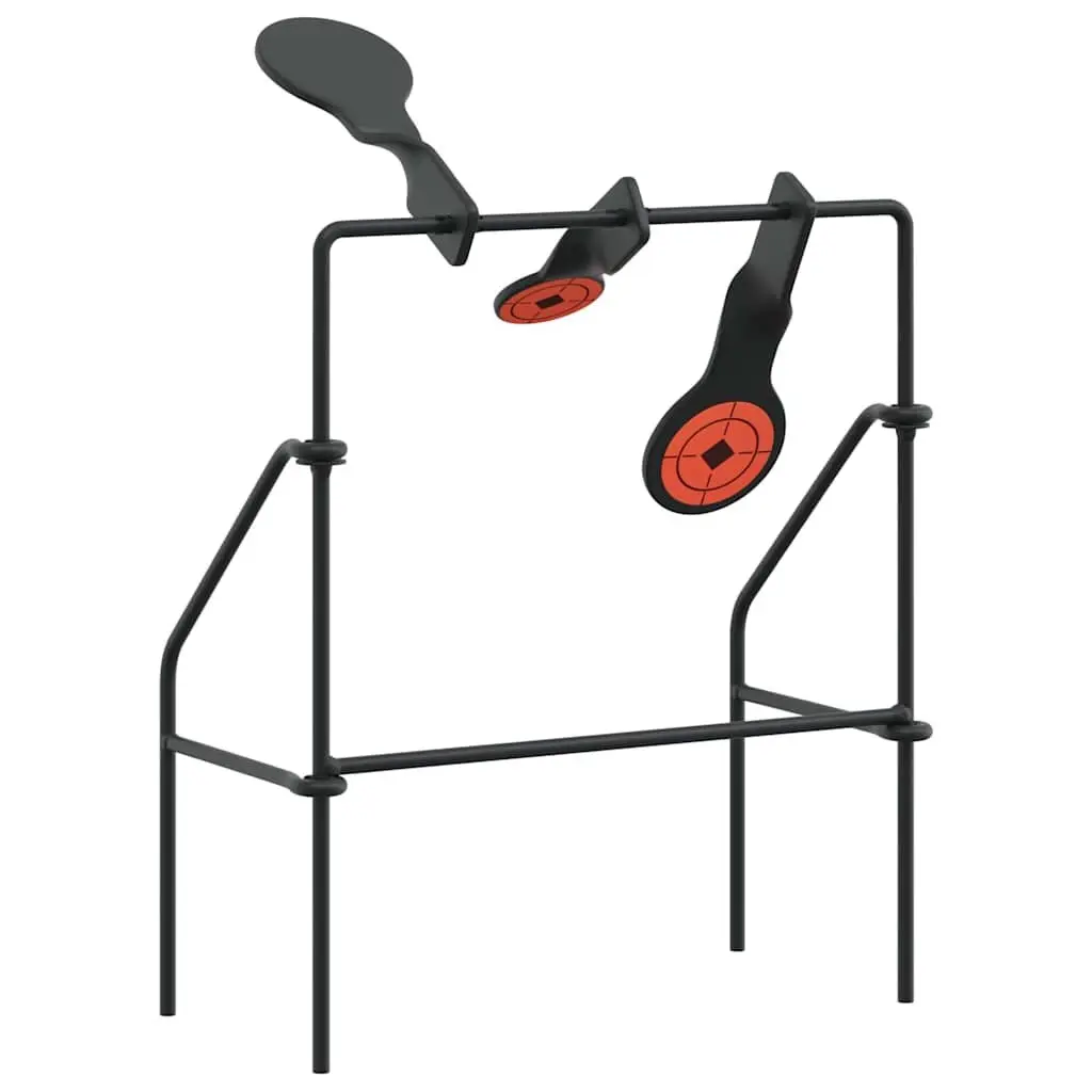 Steel Shooting Target Black Resetting Pellet Trap Indoor Outdoor Range Practice