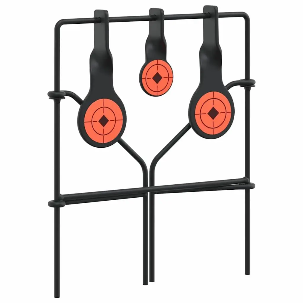 Steel Shooting Target Black Resetting Pellet Trap Indoor Outdoor Range Practice