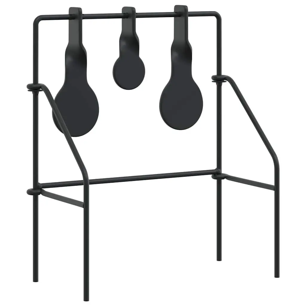 Steel Shooting Target Black Resetting Pellet Trap Indoor Outdoor Range Practice