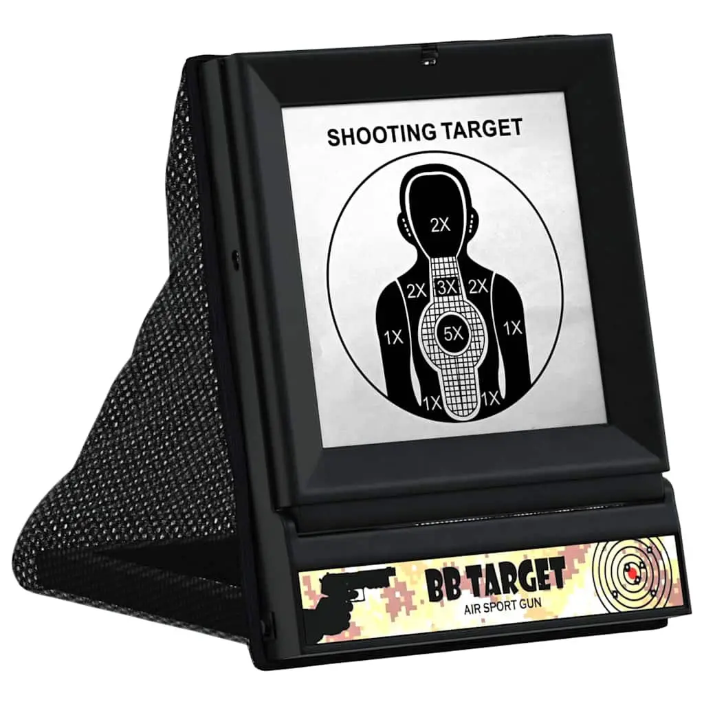 Airsoft Target Compact Durable Black Plastic for Indoor Outdoor Practice Accessory