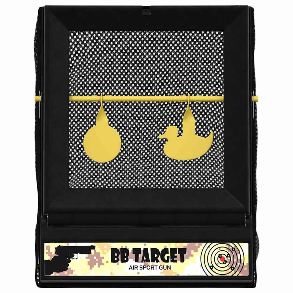 Airsoft Target Compact Durable Black Plastic for Indoor Outdoor Practice Accessory
