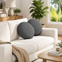 Your Ideal Dark Grey Round Seat Cushions - Set of 2