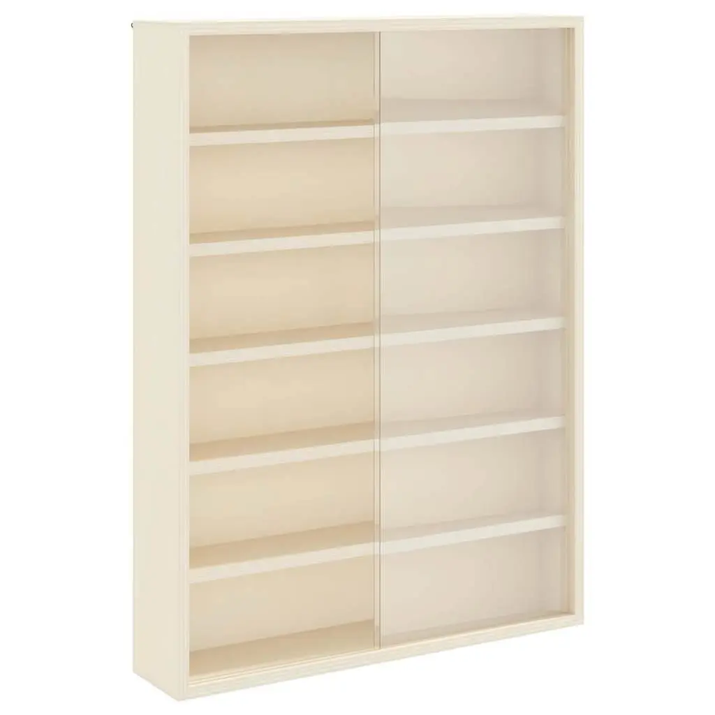 Wall Display Case Beige Wall-Mounted Shelves 40 x 8.5 x 54 cm