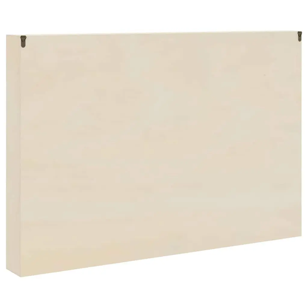 Wall Display Case Beige 80 x 8.5 x 54 cm Sliding Doors