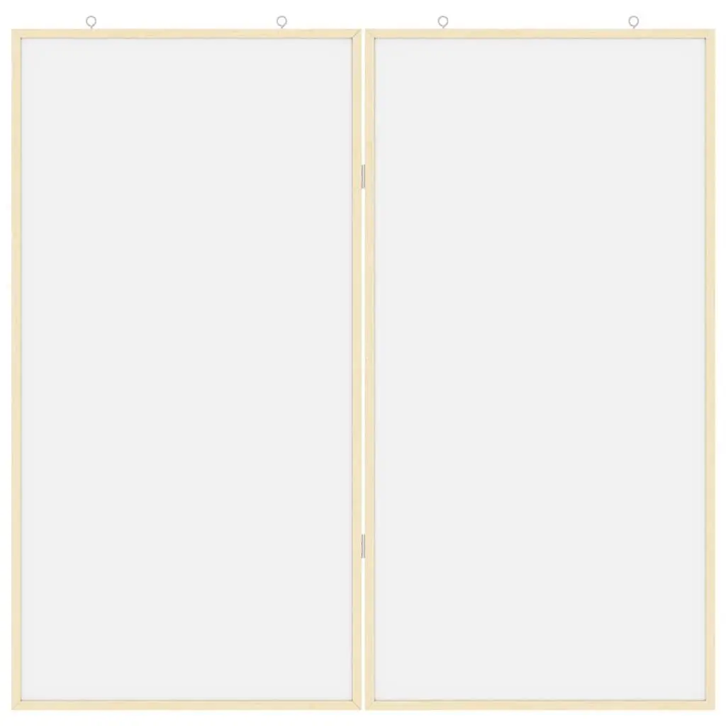Folding Bulletin Board Solid Pine Wood White 100x100cm