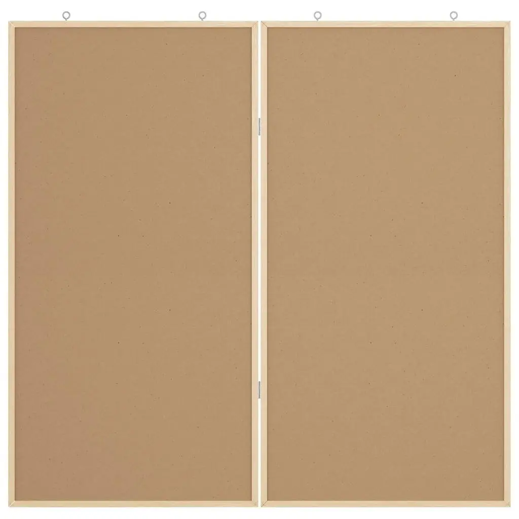 Folding Bulletin Board Solid Pine Wood White 100x100cm