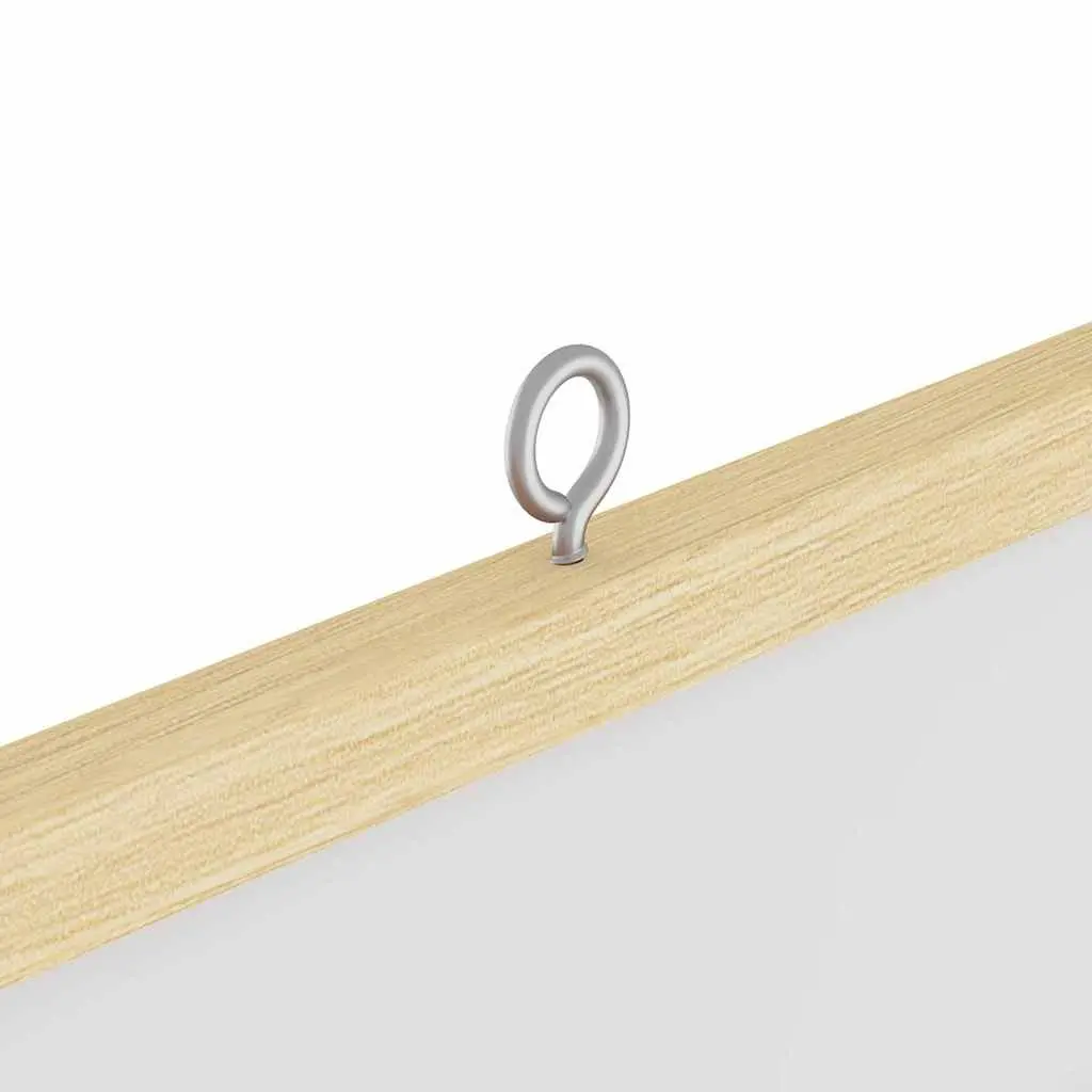 Folding Bulletin Board Solid Pine Wood White 100x100cm