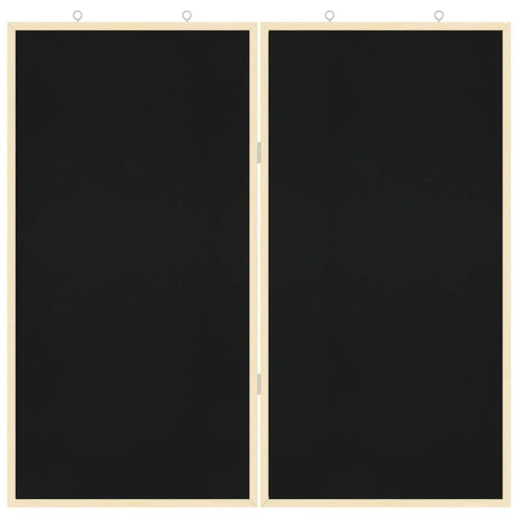 Bulletin Board Foldable Square Black 80x80cm Pine Wood
