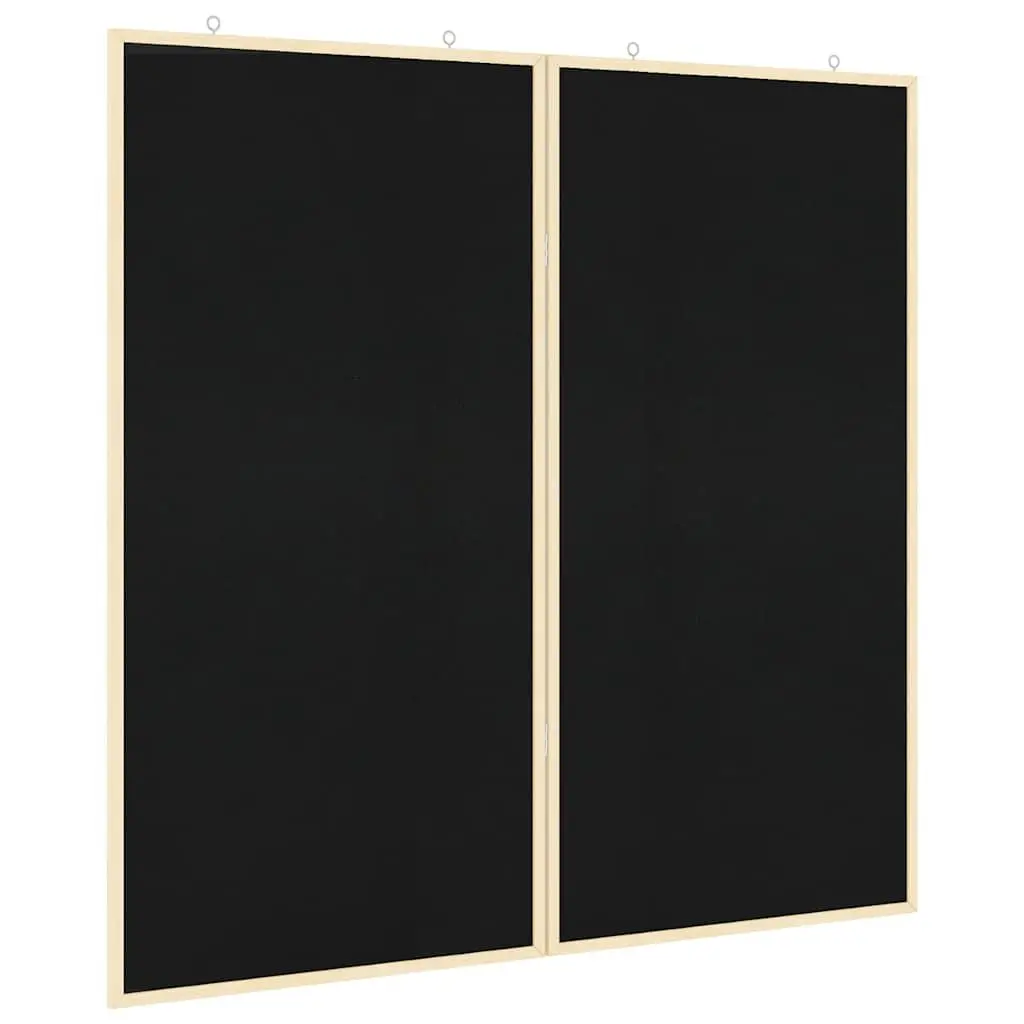 Bulletin Board Foldable Square Black 100x100cm Pine Wood