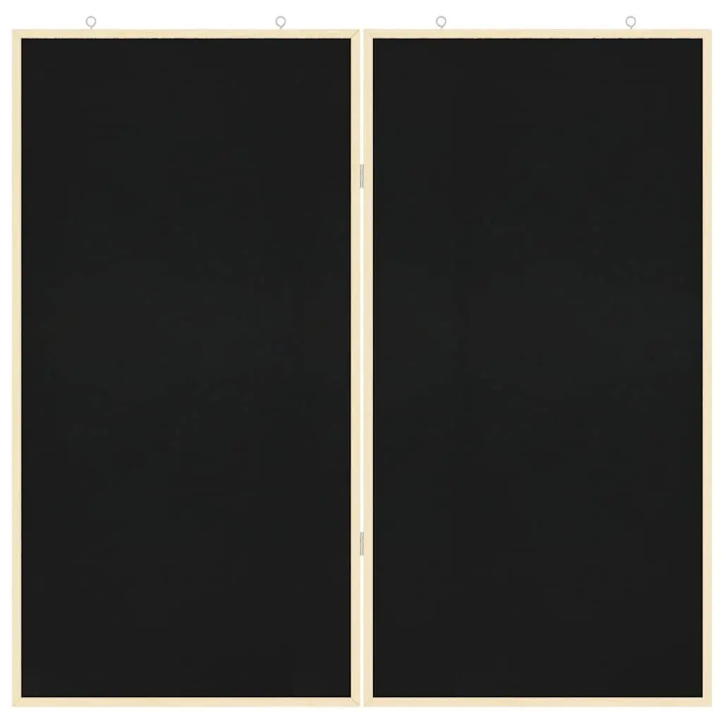 Bulletin Board Foldable Square Black 100x100cm Pine Wood