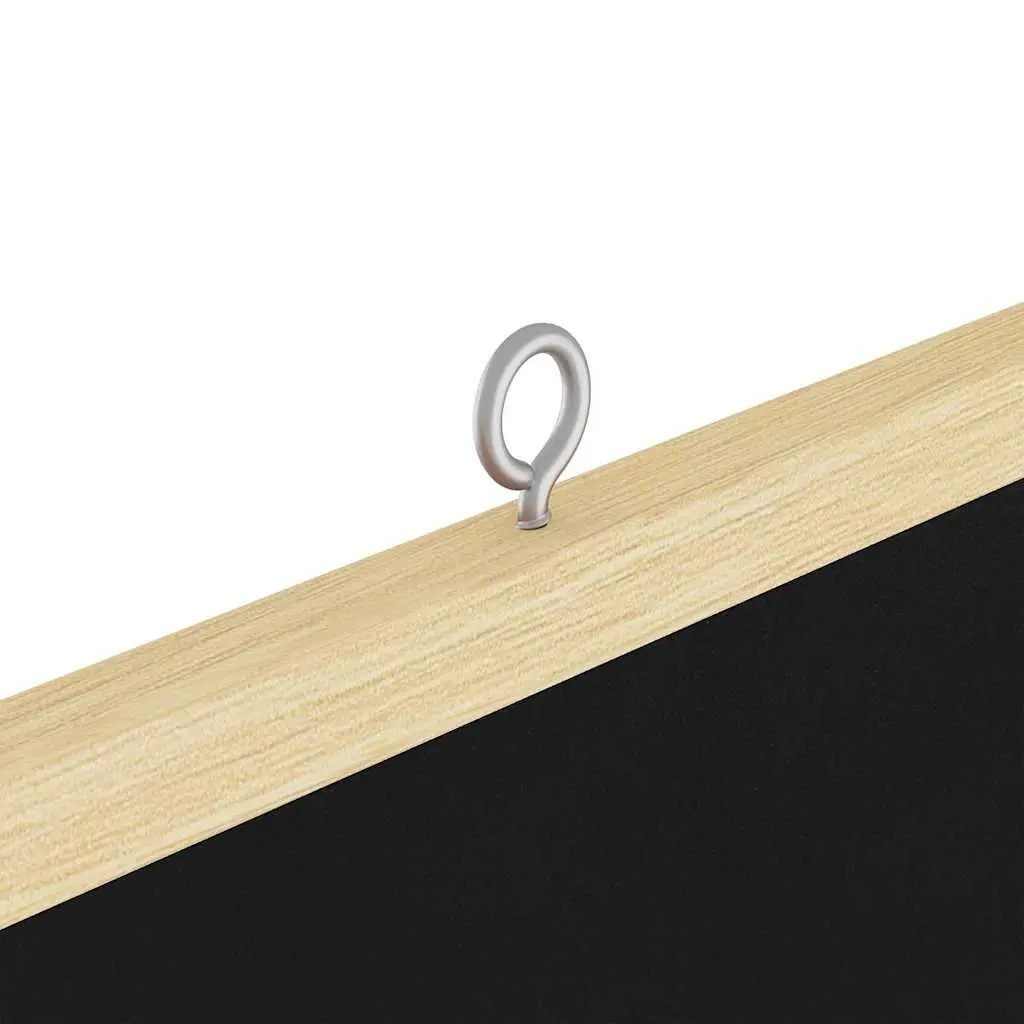 Bulletin Board Foldable Square Black 100x100cm Pine Wood
