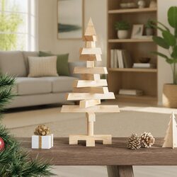 Your Perfect 60cm Pine Wood Christmas Tree Awaits