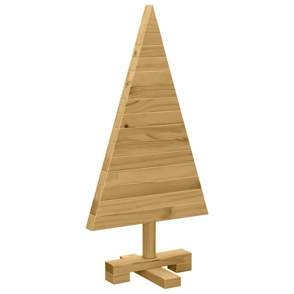 Wooden Christmas Tree 60cm Brown Pine Stand Holiday Seasonal Home Garden Decor