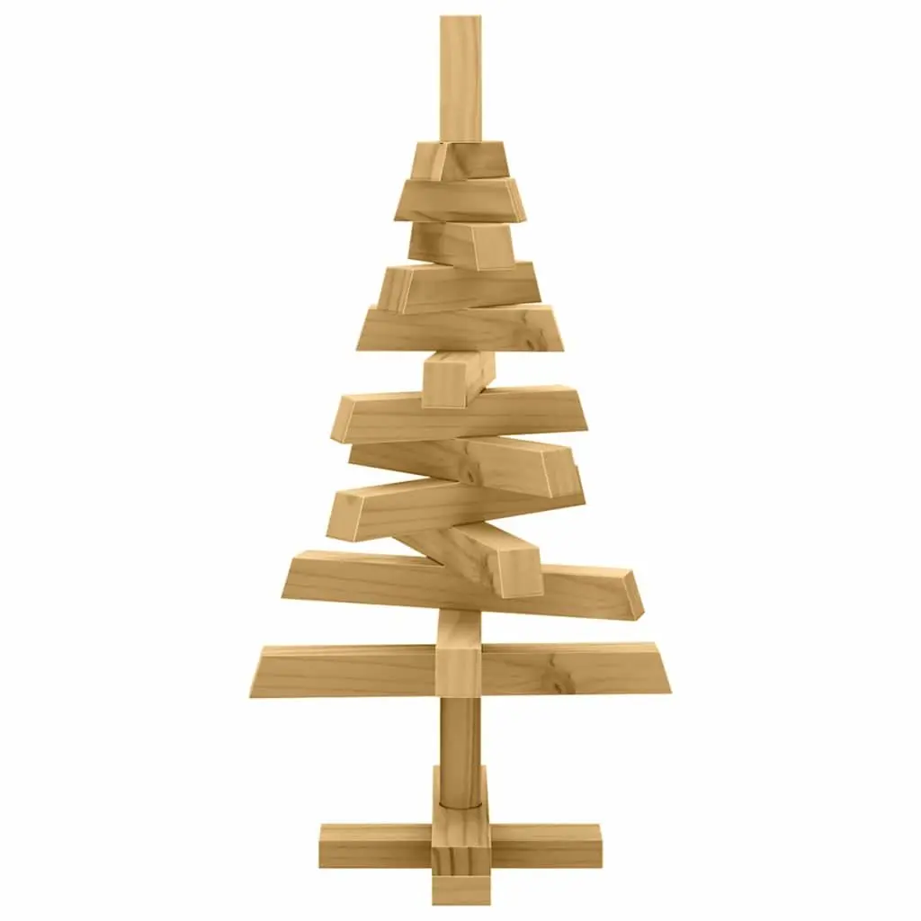 Wooden Christmas Tree 60cm Brown Pine Stand Holiday Seasonal Home Garden Decor