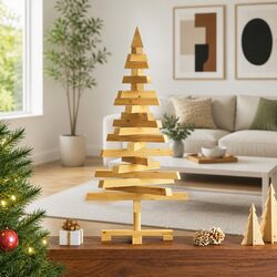 Friendly 90cm Wooden Christmas Tree for Your Home
