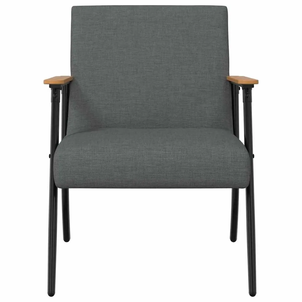 Armchair Grey Fabric Modern Living Room Furniture Comfortable Sleek Design