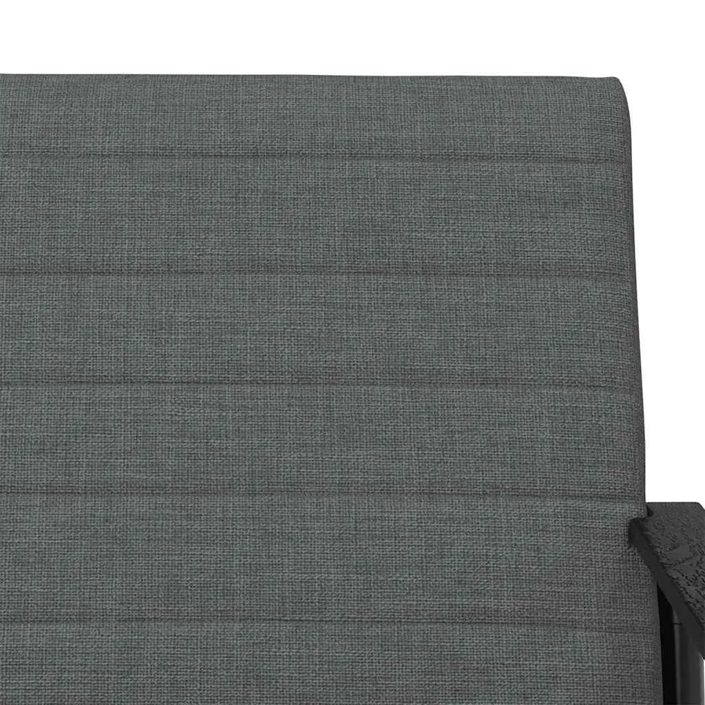 Armchair Grey Fabric Ergonomic Lounge Chair Compact Size