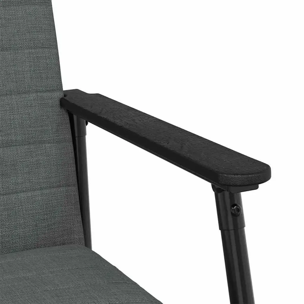 Armchair Grey Fabric Ergonomic Lounge Chair Compact Size