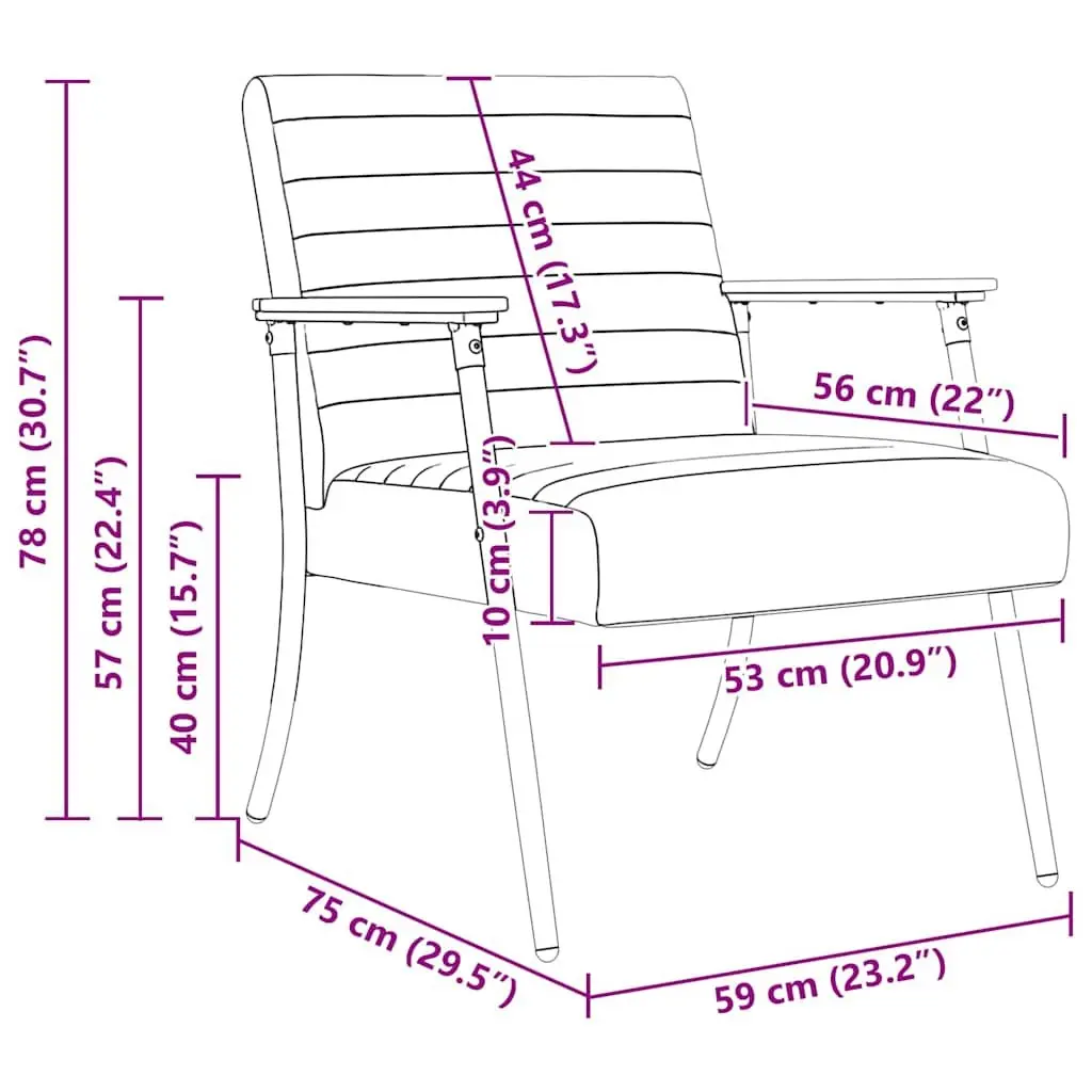 Armchair Grey Fabric Ergonomic Lounge Chair Compact Size