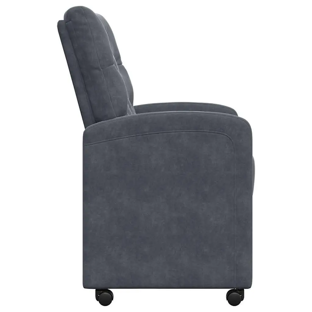 Dining Chairs with Wheels 2 pcs Grey Kitchen Room Furniture Modern Design