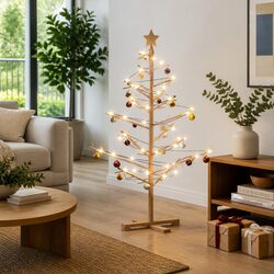 Your Perfect 125cm Wooden Christmas Tree in Brown