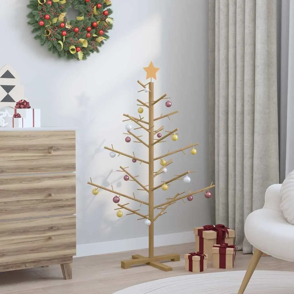 125cm Wooden Christmas Tree in Brown