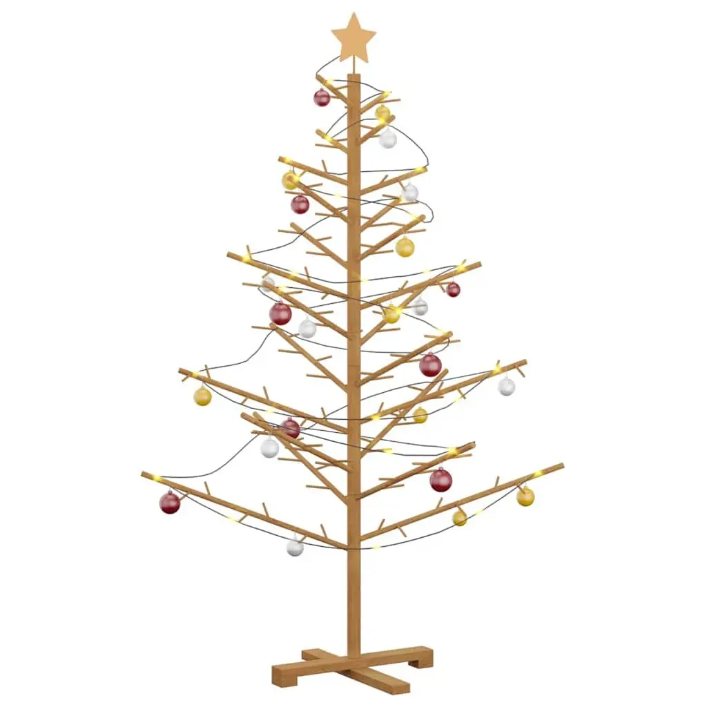Wooden Christmas Tree Modern Minimalist 150cm Brown