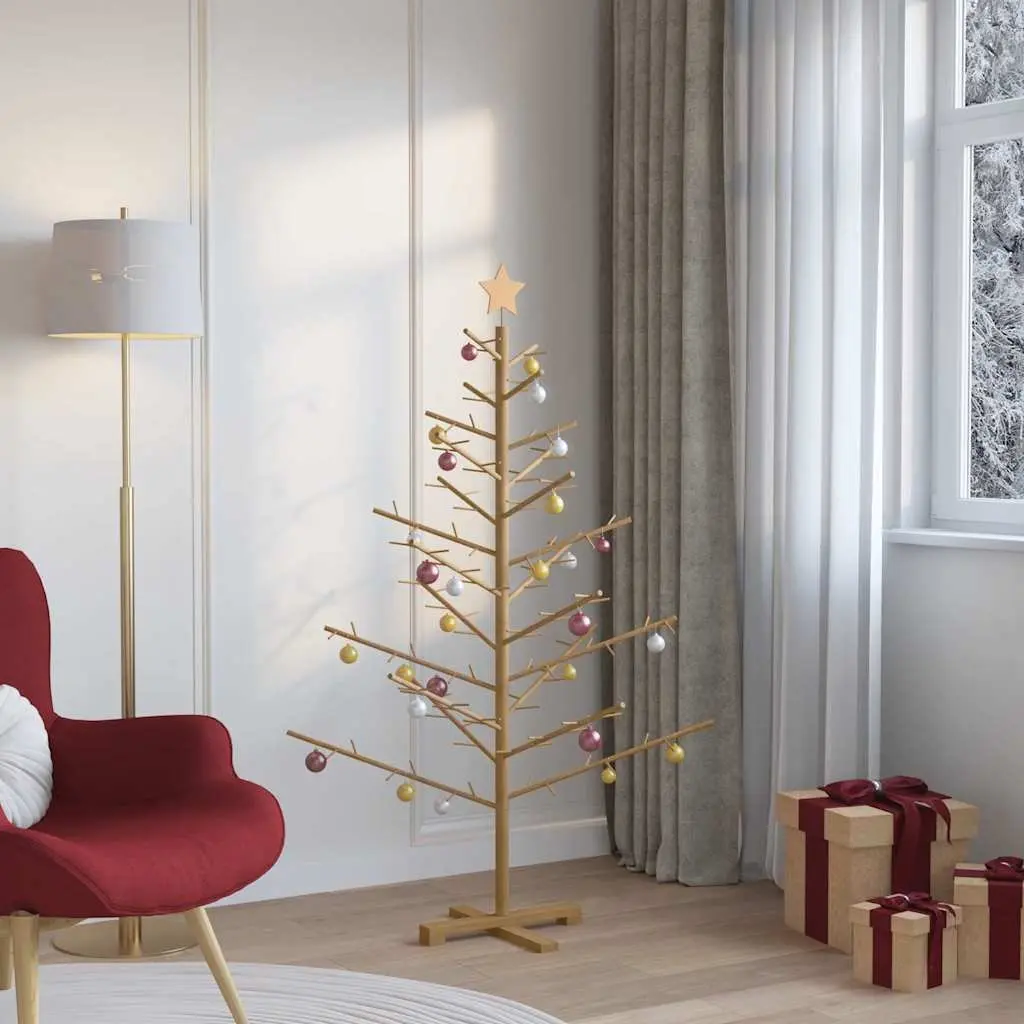 Wooden Christmas Tree Modern Minimalist 150cm Brown