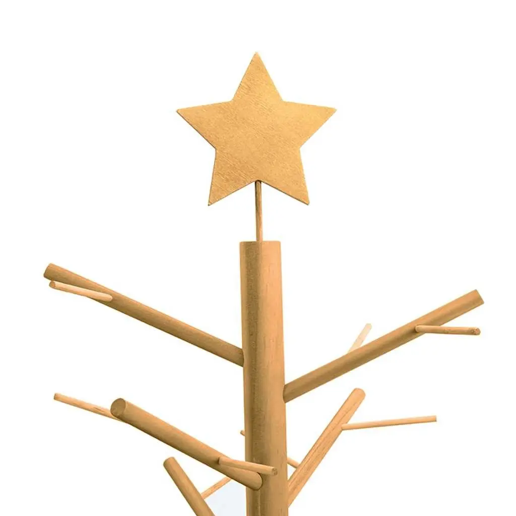 Wooden Christmas Tree Modern Minimalist 150cm Brown