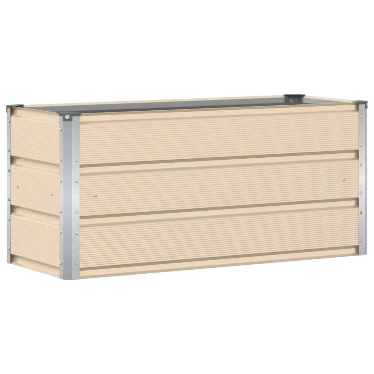 Steel Planter Ivory 100x40x45cm Indoor Outdoor Decorative Pot