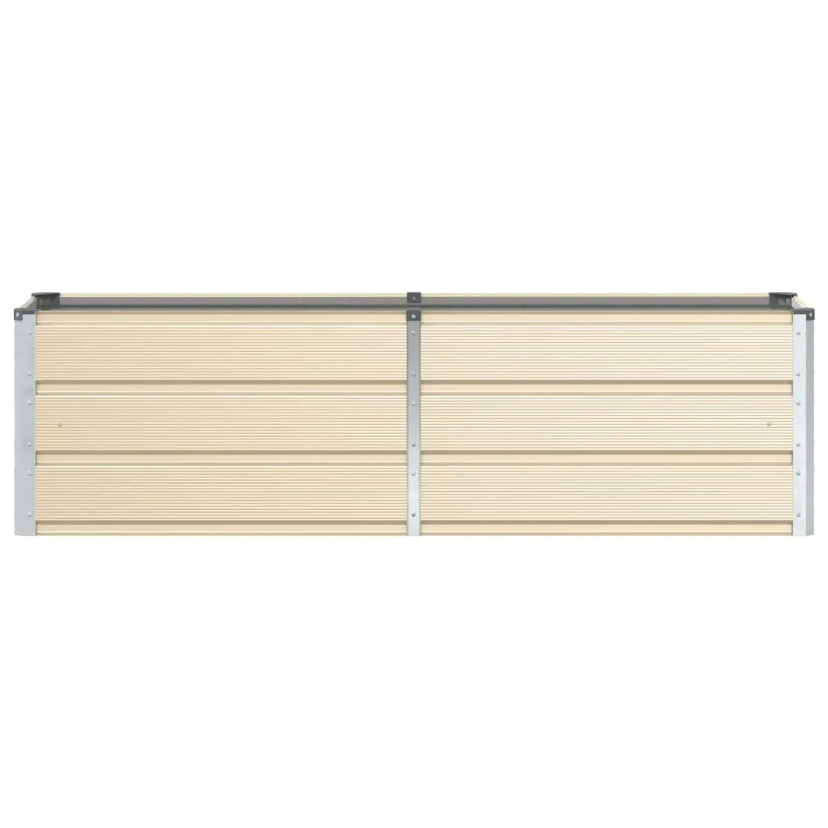 Planter Steel Minimalist Ivory 160 x 40 x 45 cm Indoor Outdoor Pot Container
