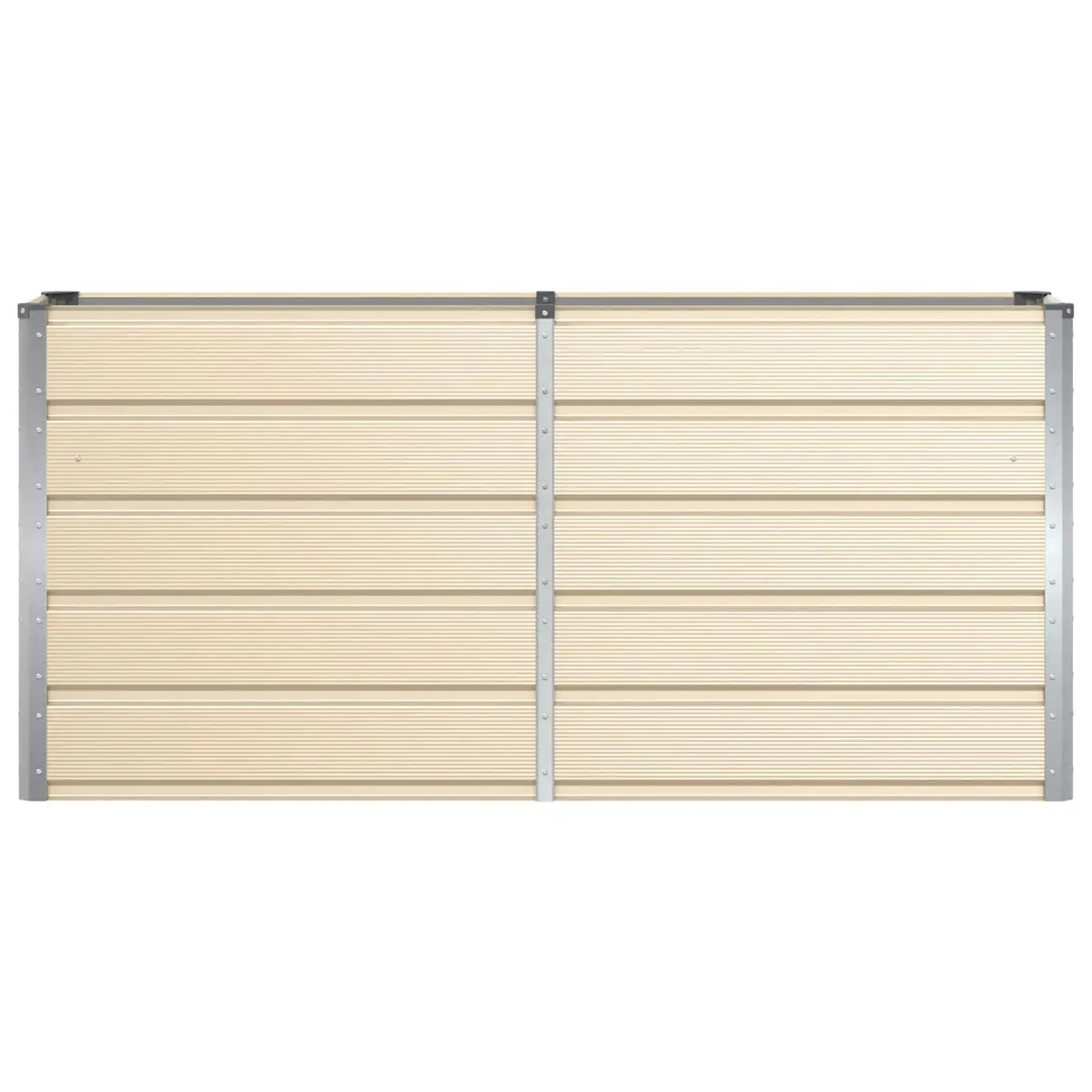 Steel Planter Modern Minimalist Ivory 160 x 40 x 75 cm Indoor Outdoor Garden Pots Large Container