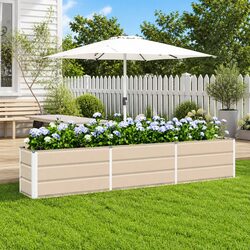 Minimalist Ivory Steel Planter for Indoor and Outdoor Use