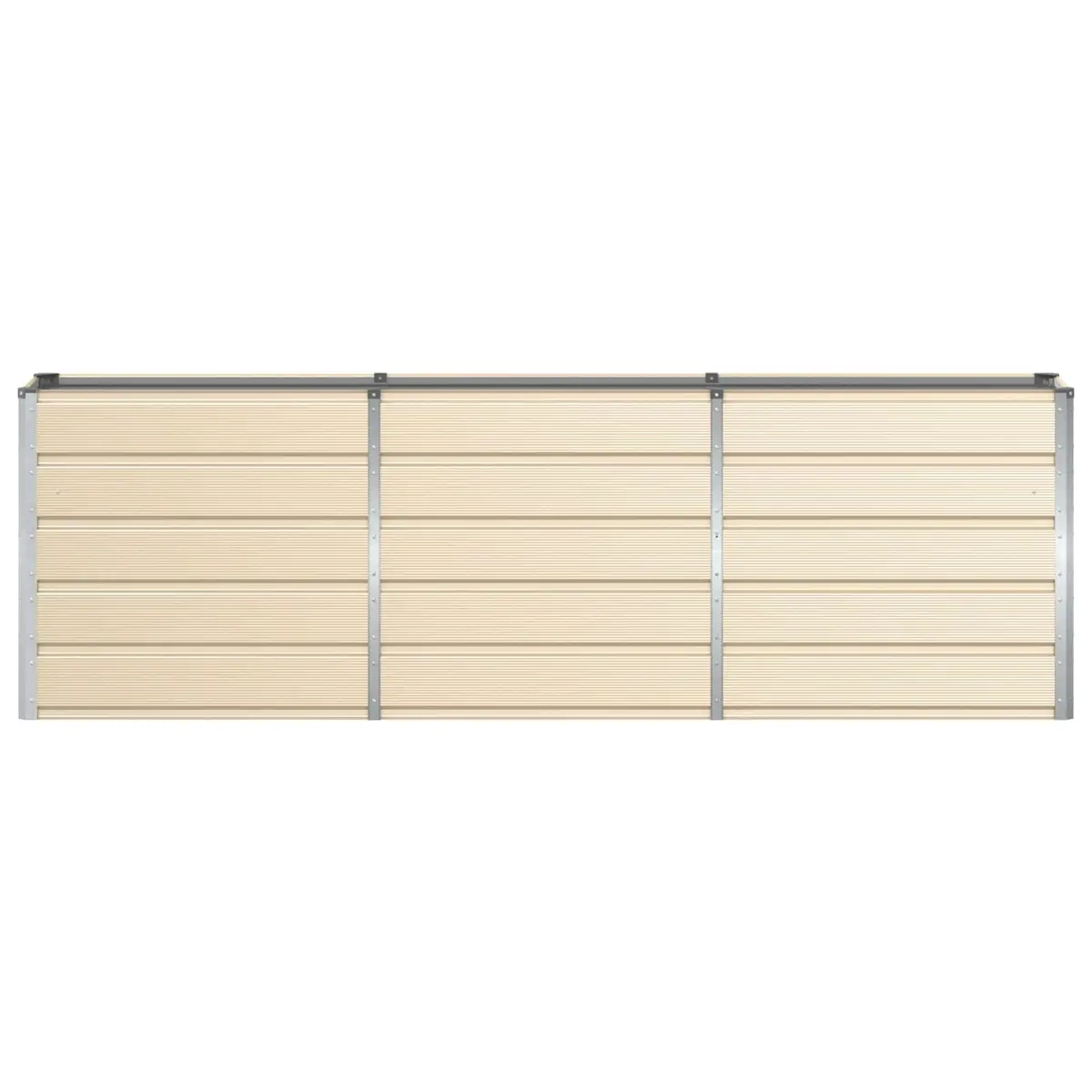 Planter Steel Ivory 240x40x75cm Large Decorative Indoor Outdoor