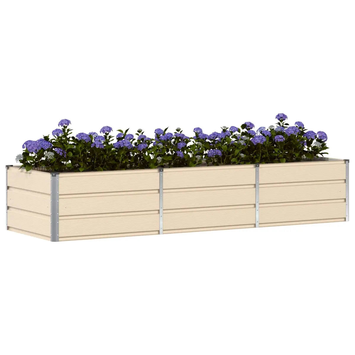 Steel Planter Minimalist Ivory 240x80x45cm