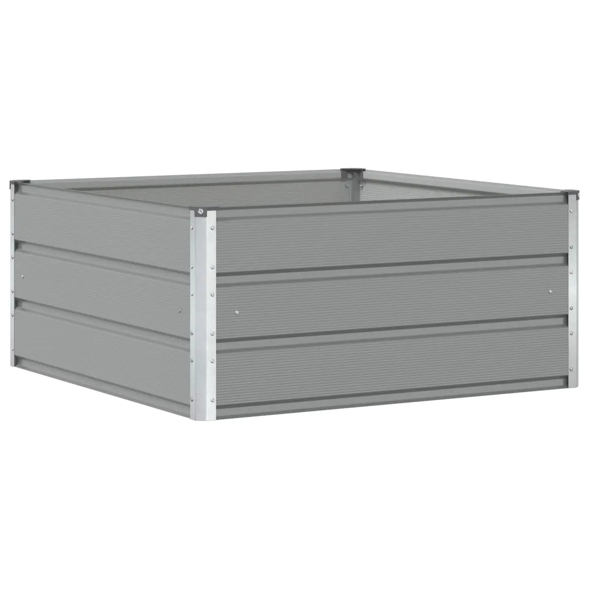 Steel Planter Light Grey Modern Outdoor Decorative Plant Pot 100 x 100 x 45 cm