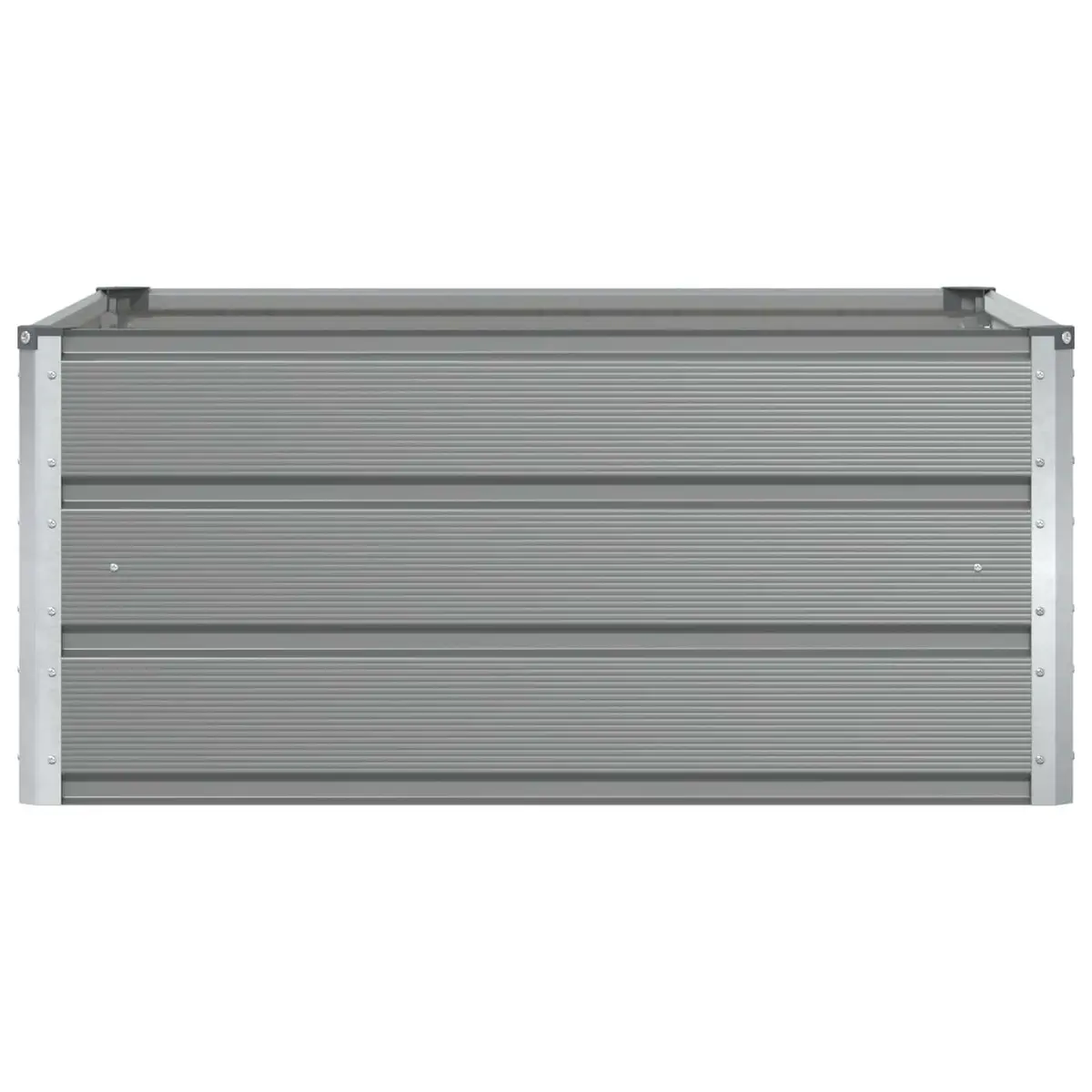 Steel Planter Light Grey Modern Outdoor Decorative Plant Pot 100 x 100 x 45 cm