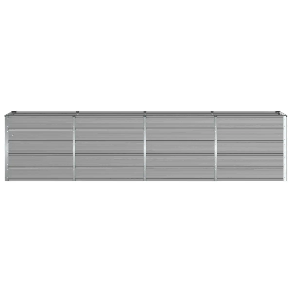 Modern Steel Planter Light Grey 320x80x75cm Garden Outdoor Indoor Flower Pot