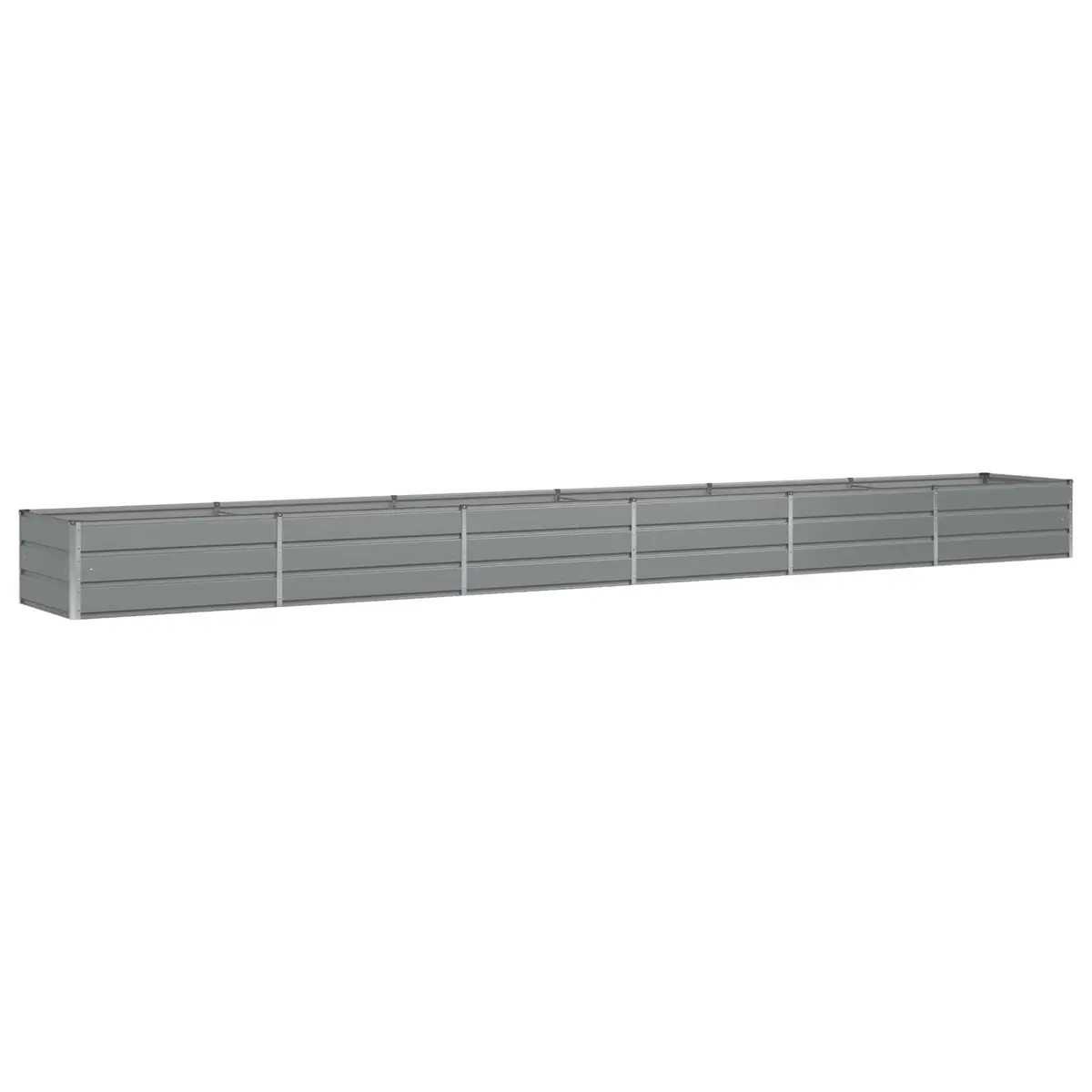 Large Steel Planter Light Grey 600 x 80 x 45 cm