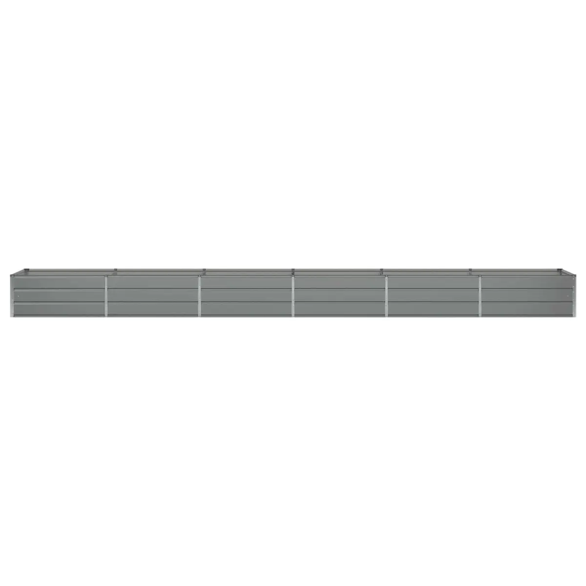 Large Steel Planter Light Grey 600 x 80 x 45 cm
