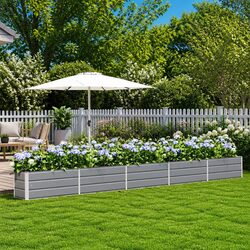 Discover the Light Grey Galvanised Steel Planter for You