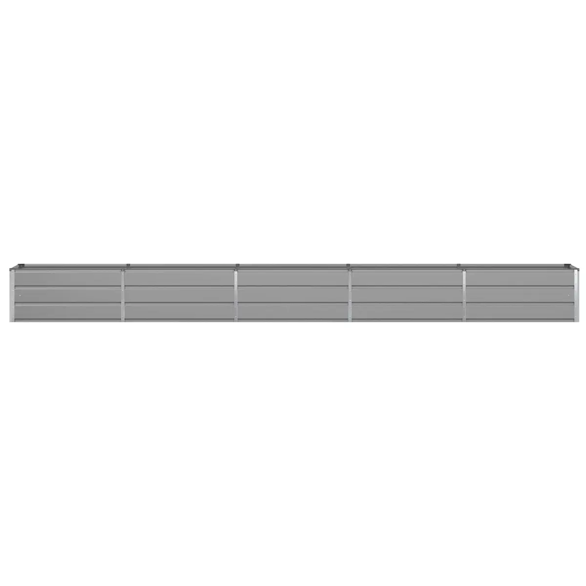 Galvanised Steel Planter Light Grey 480 x 50 x 45 cm