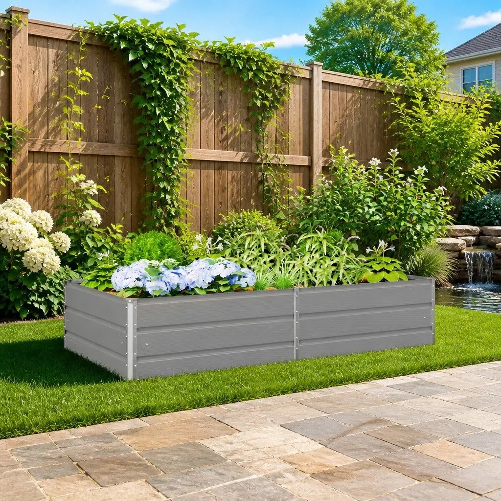 Light Grey Steel Planter
