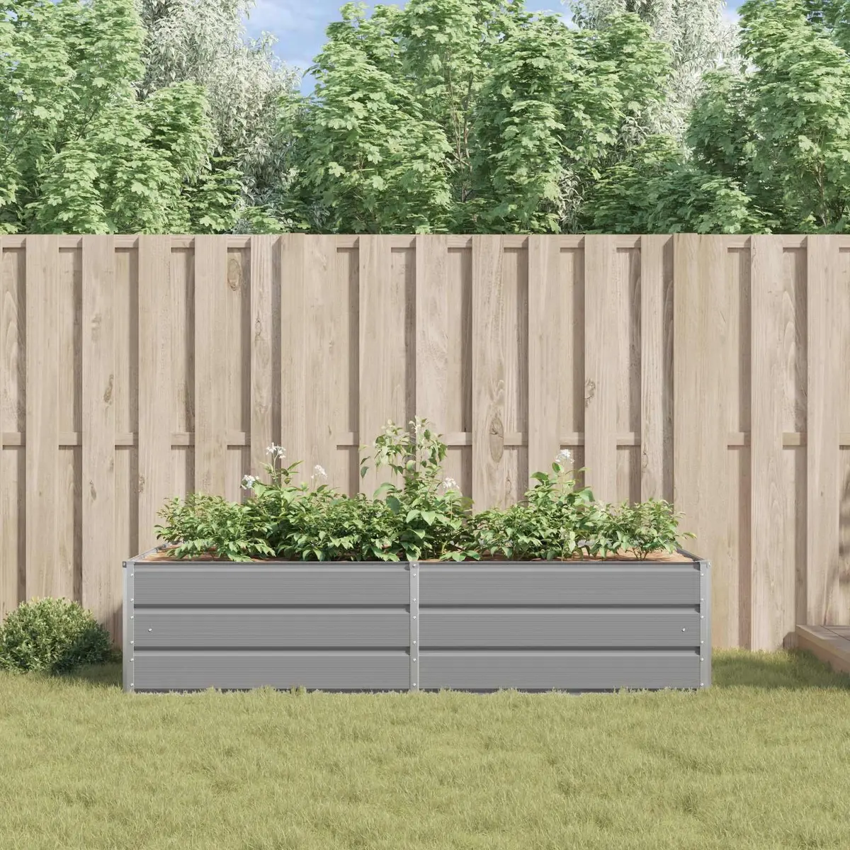 Light Grey Steel Planter