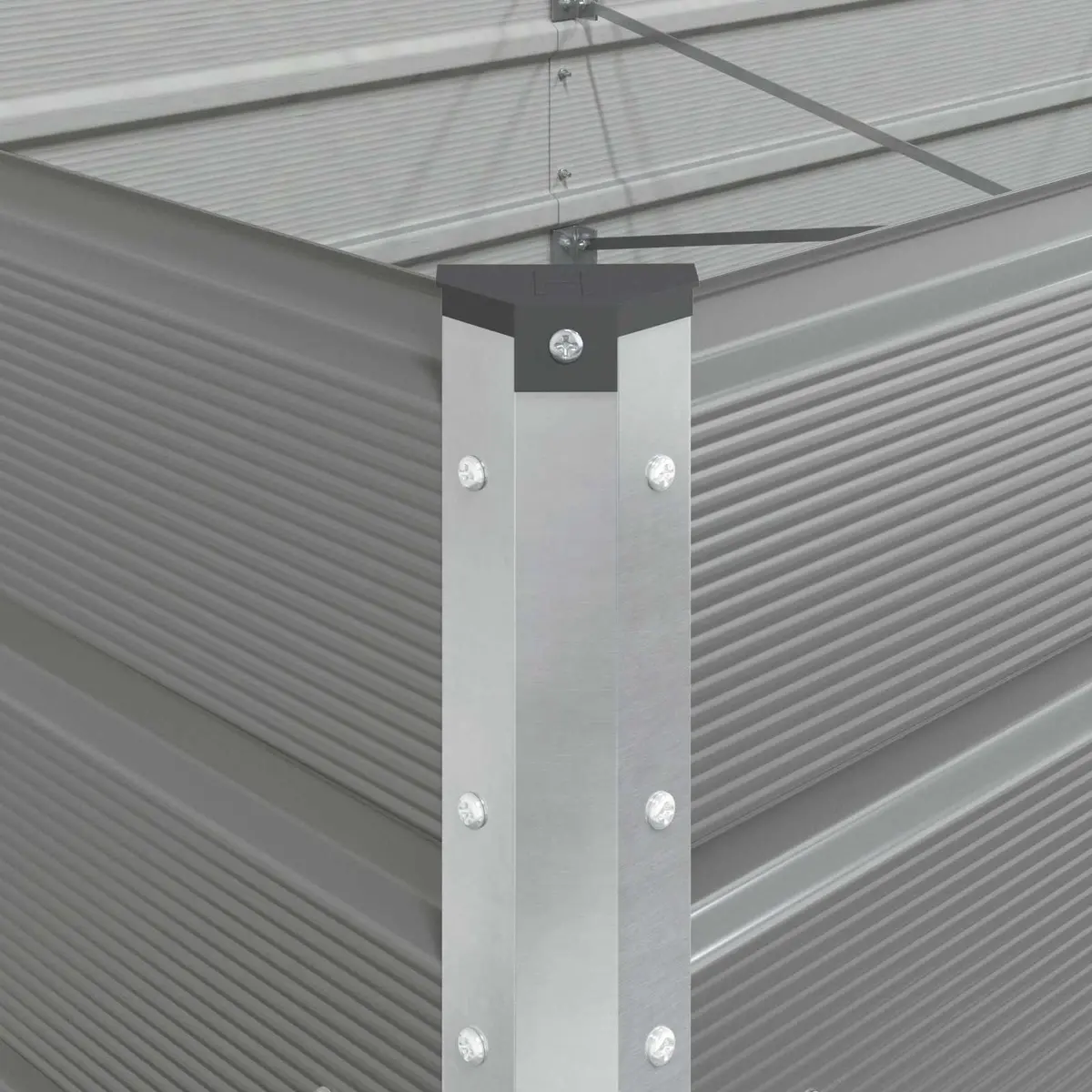 Light Grey Steel Planter