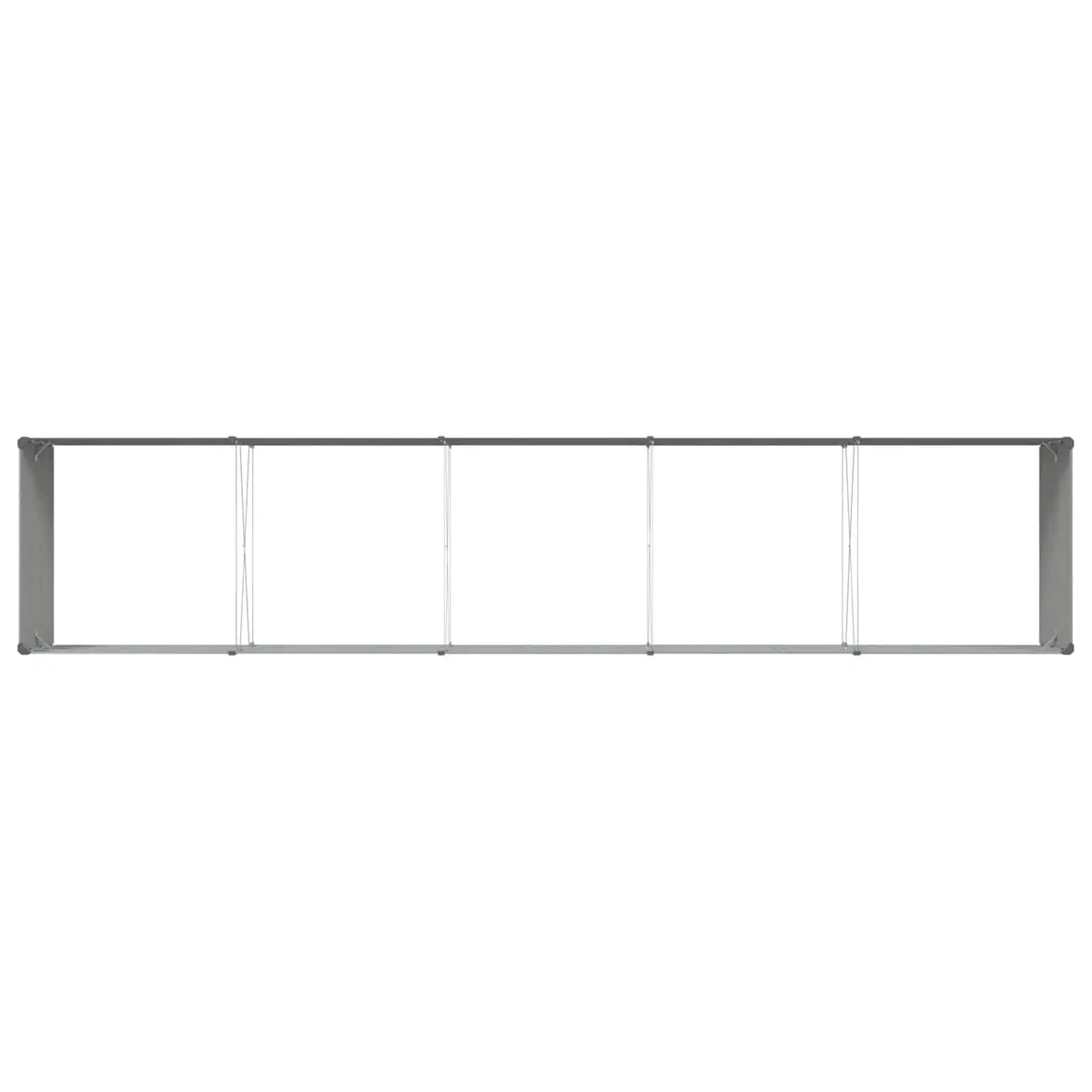 Galvanised Steel Garden Planter Light Grey 480x100x45cm Outdoor