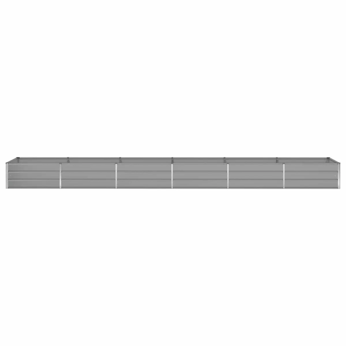 Galvanised Steel Garden Planter Light Grey 580x100x45cm Outdoor Patio Raised Bed