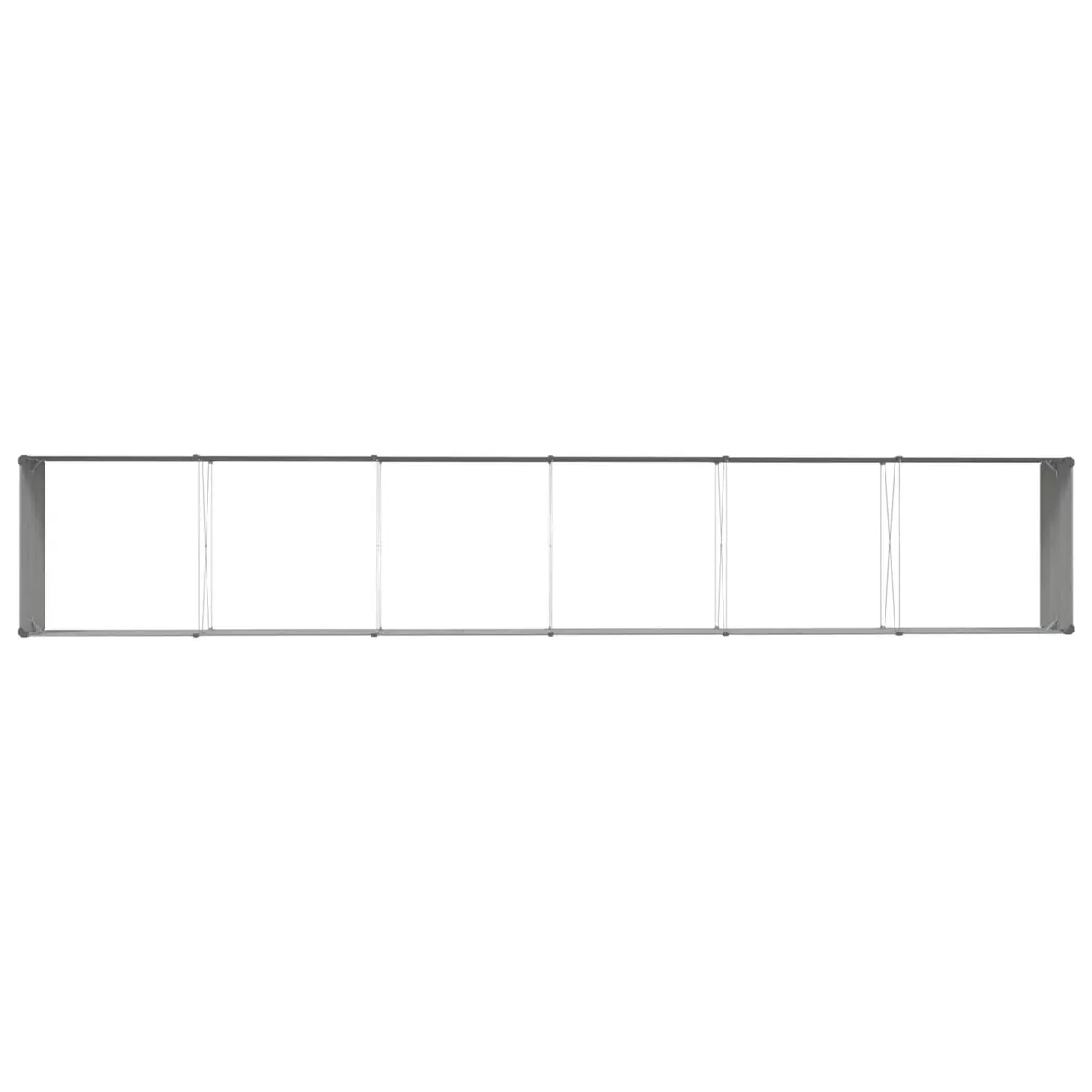 Galvanised Steel Garden Planter Light Grey 580x100x45cm Outdoor Patio Raised Bed
