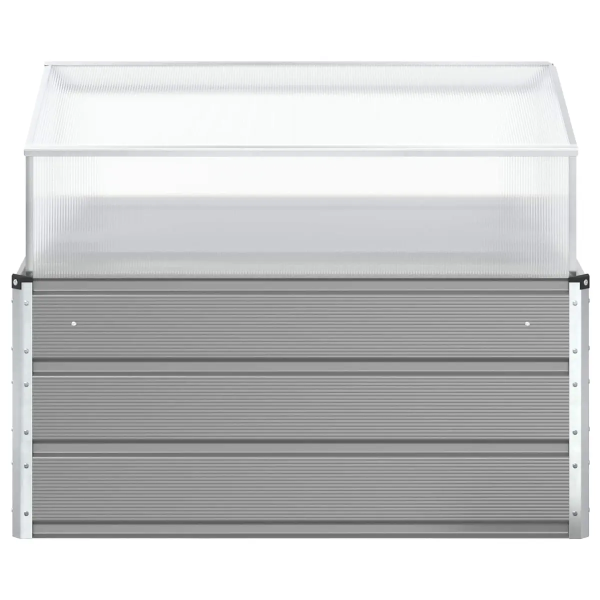 Steel Planter Light Grey 100 x 100 x 77 cm Garden Outdoor Large Raised Bed